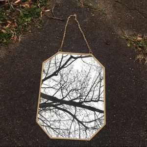 H&M gold framed hanging mirror